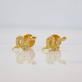 Snake Stud Earrings 1.05g / in / 6mm Yellow Gold 18K