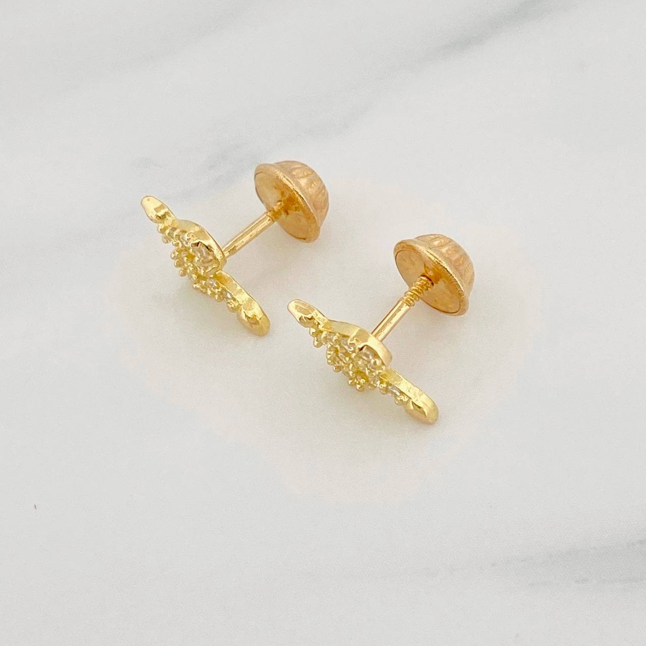 Snake Stud Earrings 1.05g / in / 5.25mm 18K Yellow Gold