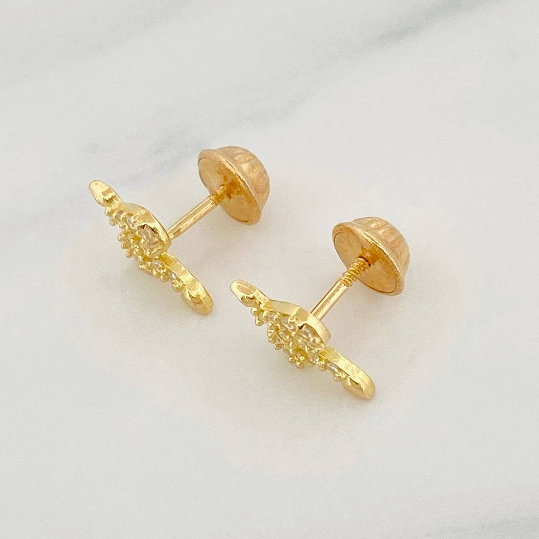 Snake Stud Earrings 1.05g / in / 6mm Yellow Gold 18K