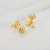 Snake Stud Earrings 1.05g / in / 6mm Yellow Gold 18K