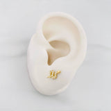 Snake Stud Earrings 1.05g / in / 5.25mm 18K Yellow Gold