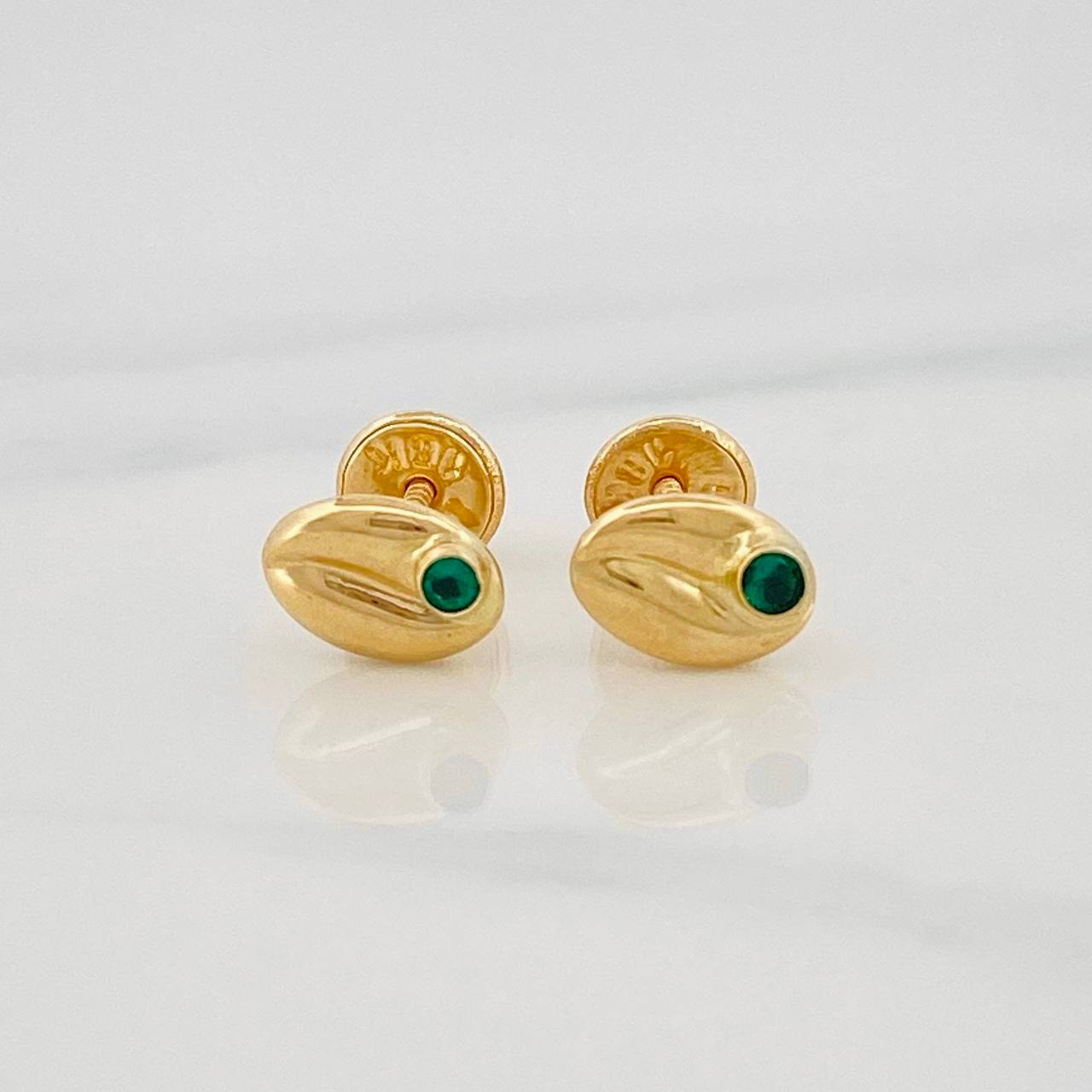Topos Grano de Cafe 0.65g / in / 7.5mm Oro Amarillo 18K