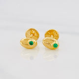 Topos Grano de Cafe 0.55g / in / 6.21mm Oro Amarillo 18K