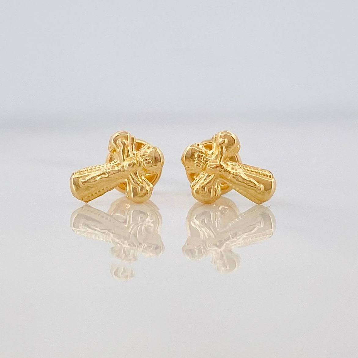 Topos Cruz Cristo 0.55g / in / 4.08mm Oro Amarillo 18K