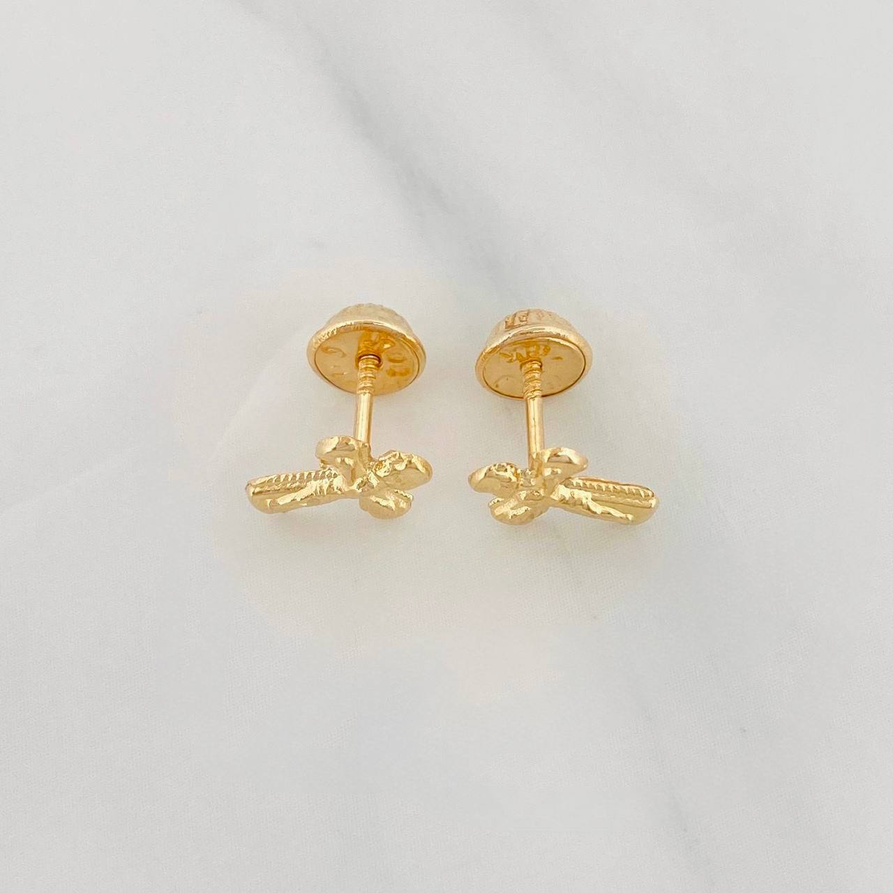 Topos Cruz Cristo 0.55g / in / 4.08mm Oro Amarillo 18K