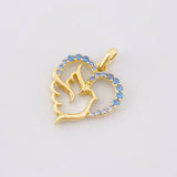 Dije Silueta Corazón Paloma 1.05g / 3/4 in Oro Amarillo 18K