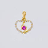 Pendant Spiral Silhouette 0.9g / 1/2 in Yellow Gold 18K