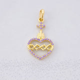 Pendant Sacred Heart of Jesus 0.95g / 3/4 in Yellow Gold 18K