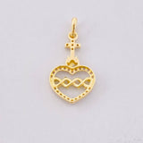 Pendant Sacred Heart of Jesus 0.95g / 3/4 in Yellow Gold 18K