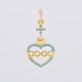 Dije Sagrado Corazón de Jesús 0.95g / 3/4 in Oro Amarillo 18K