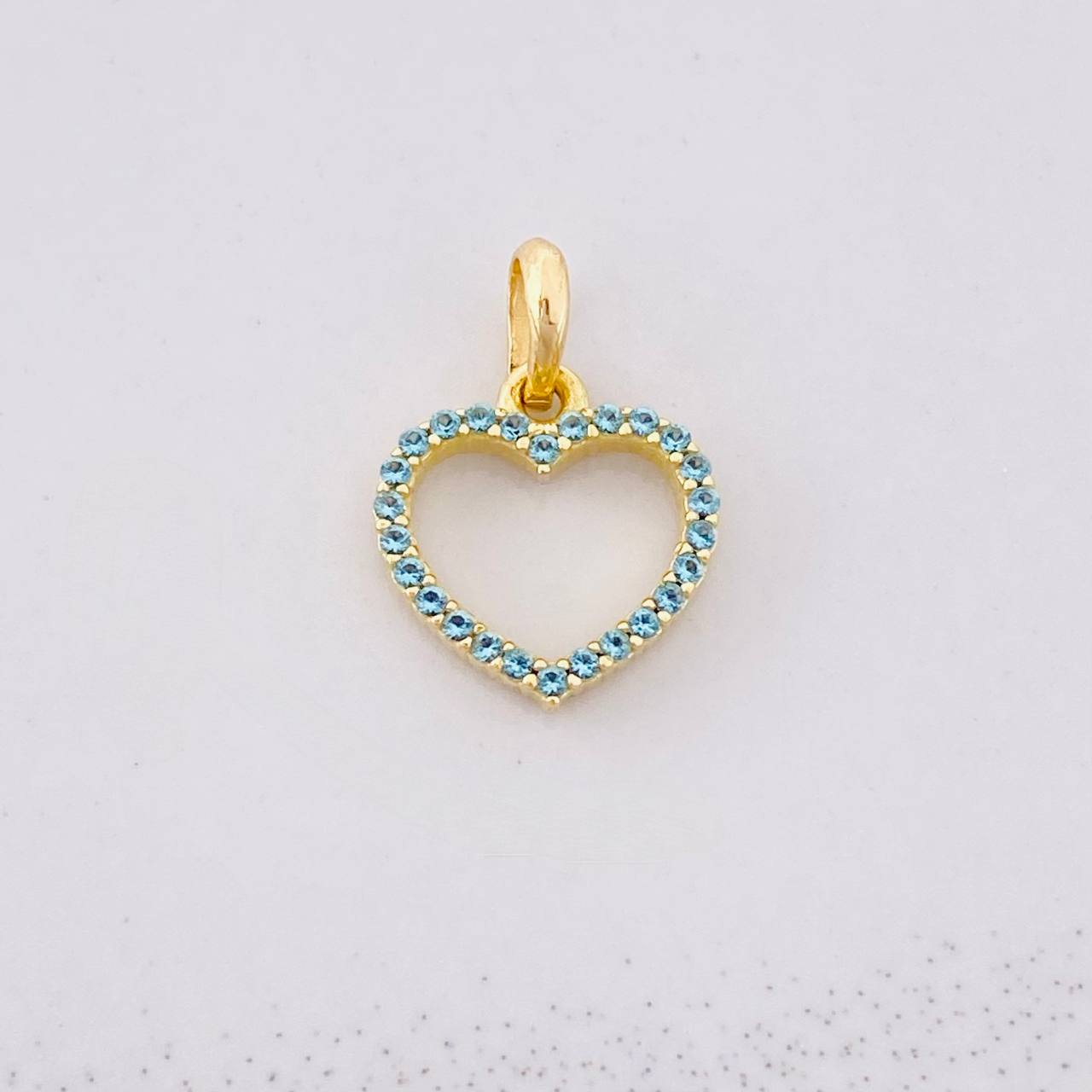 Pendant Heart Silhouette 0.65g / 1/2 in Yellow Gold 18K
