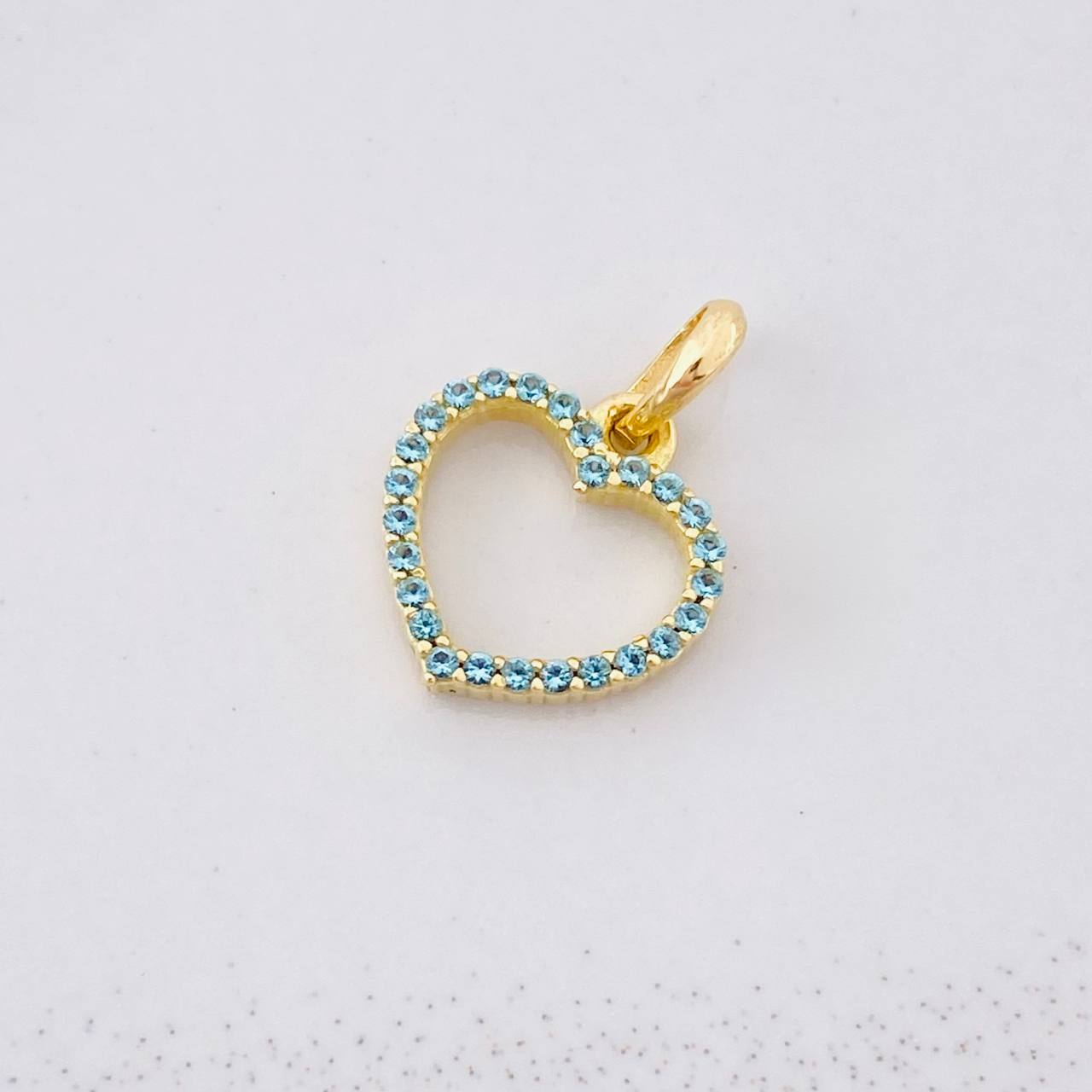 Pendant Heart Silhouette 0.65g / 1/2 in Yellow Gold 18K