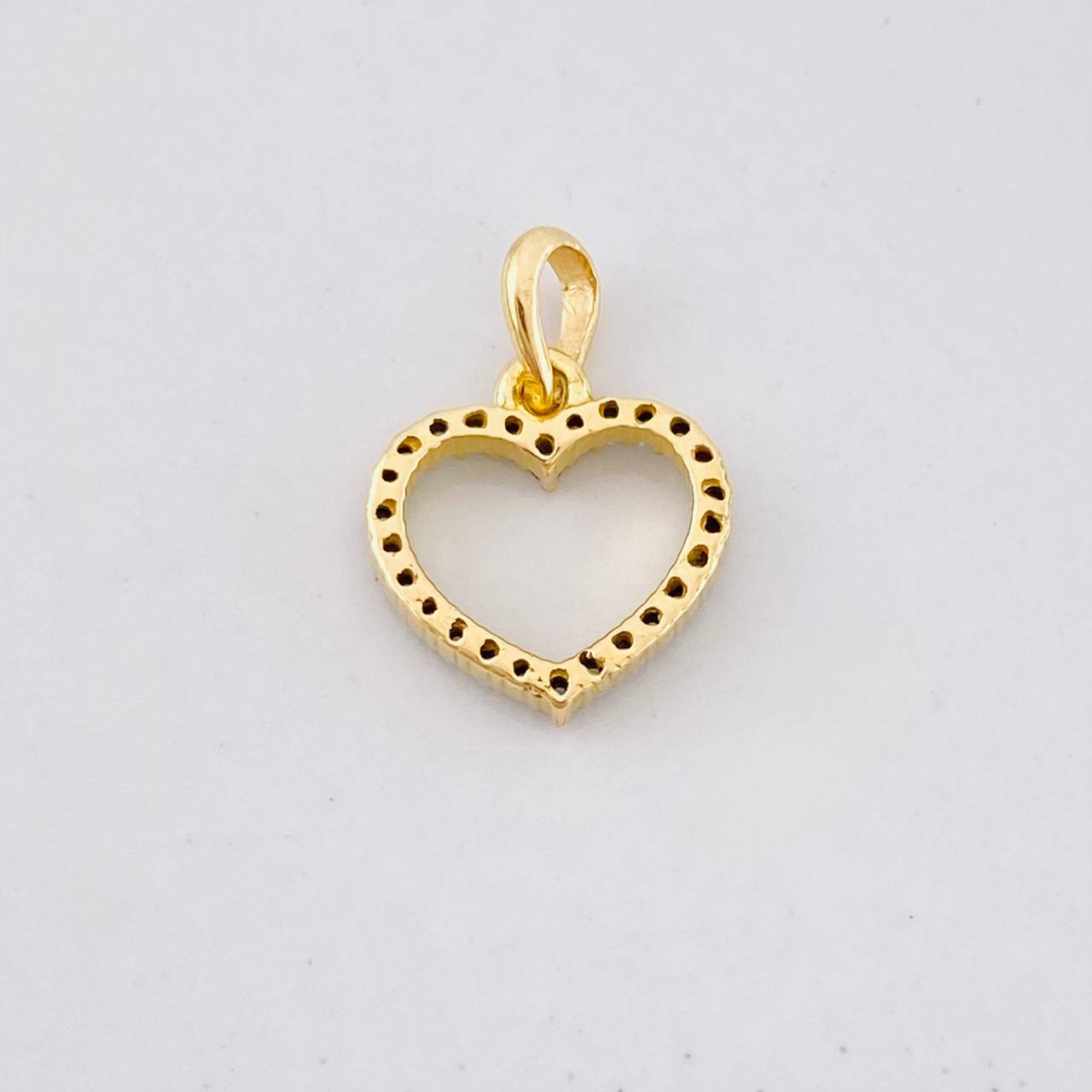 Pendant Heart Silhouette 0.65g / 1/2 in Yellow Gold 18K