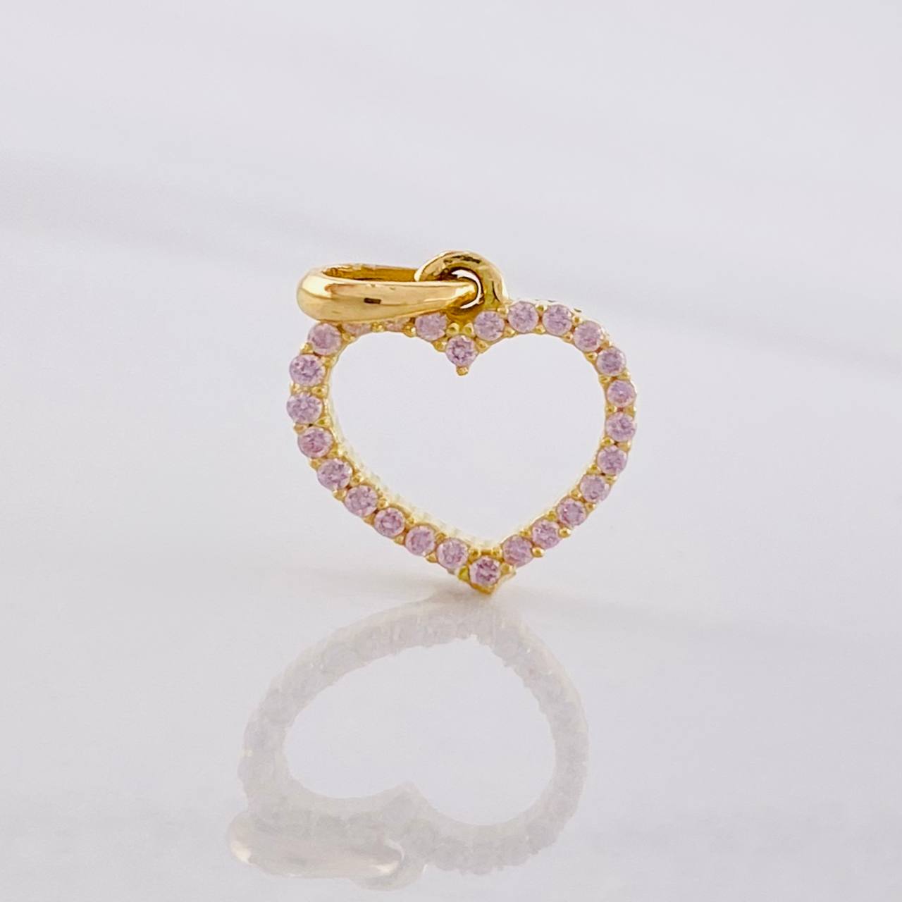 Pendant Heart Silhouette 0.65g / 1/2 in Yellow Gold 18K