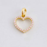 Pendant Heart Silhouette 0.65g / 1/2 in Yellow Gold 18K