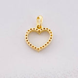 Pendant Heart Silhouette 0.65g / 1/2 in Yellow Gold 18K