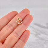 Pendant Heart Silhouette 0.65g / 1/2 in Yellow Gold 18K