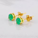 Topos Circulo Esmeralda 80pts 1.45g / in / 5.3mm Oro Amarillo 18K
