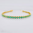 Pulso Tenis Esmeraldas 3.16qts 8.35g / 7 1/4 in / 3.8mm Oro Amarillo 18K