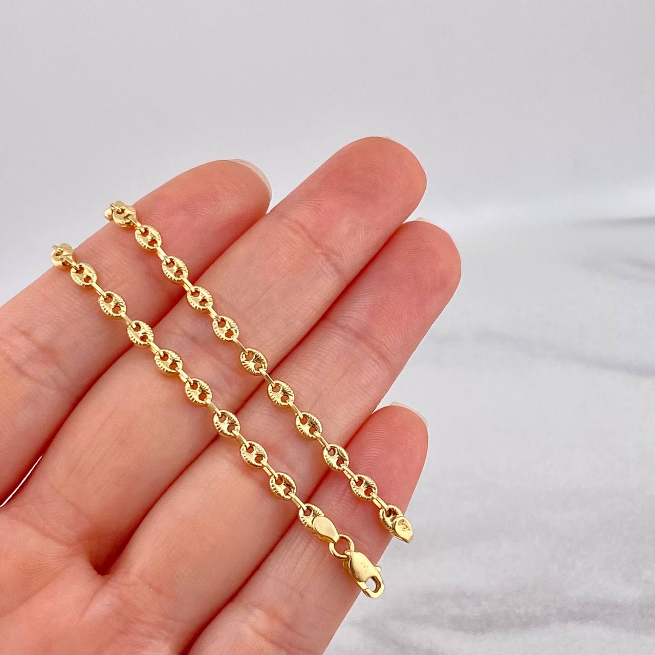 Cadena GC Diamantada 6.55g / 20 in / 3.5mm Oro Amarillo 18K