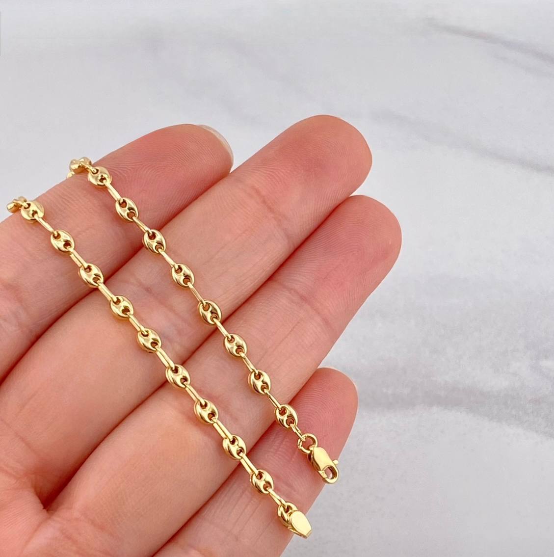 Cadena GC 4.5g / 16 in / 3.2mm Oro Amarillo 18K