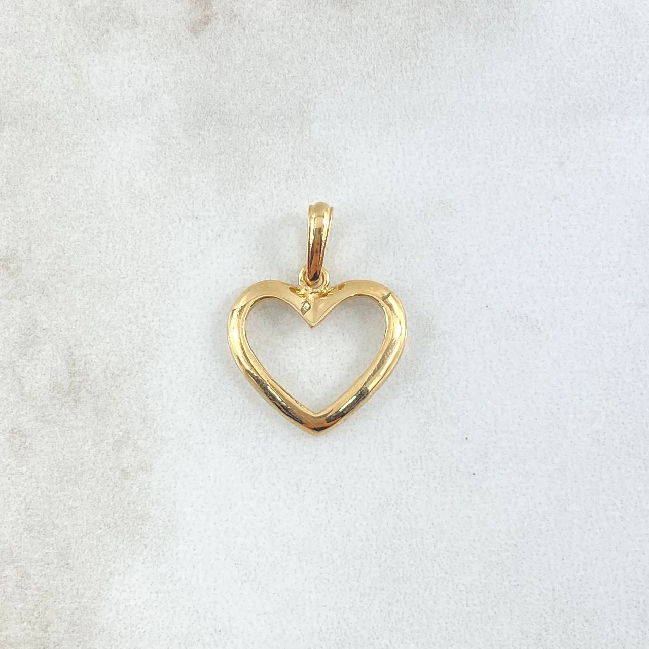 Pendant Heart Silhouette 1.1gr / 2.1cm / Smooth 18K Yellow Gold