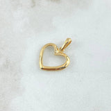 Pendant Heart Silhouette 1.15gr / 2.1cm / Smooth 18K Yellow Gold