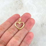 Pendant Heart Silhouette 1.15gr / 2.1cm / Smooth 18K Yellow Gold