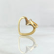 Pendant Heart Silhouette 1.15gr / 2.1cm / Smooth 18K Yellow Gold