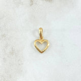 Dije Corazón Silueta 0.7gr / 1.7cm / Liso Oro Amarillo 18K