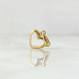 Dije Corazón Silueta 0.7gr / 1.7cm / Liso Oro Amarillo 18K