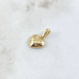Dije Corazón Cojín 0.9gr / 1.7cm / Liso Oro Amarillo 18K ©