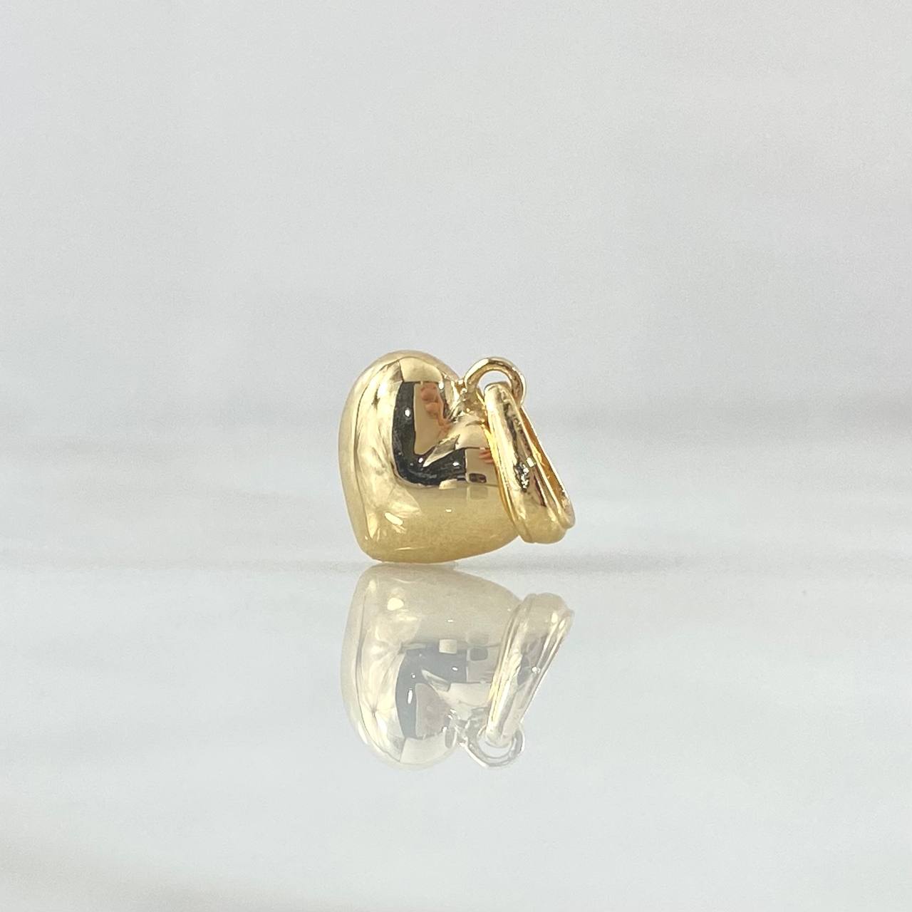 Dije Corazón Cojín 0.9gr / 1.7cm / Liso Oro Amarillo 18K