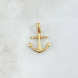 Pendant Anchor 0.95gr / 2cm / Polished 18K Yellow Gold