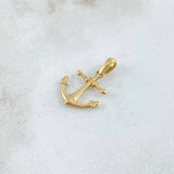 Pendant Anchor 0.95gr / 2cm / Polished 18K Yellow Gold