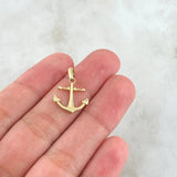 Pendant Anchor 0.95gr / 2cm / Polished 18K Yellow Gold