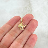 Pendant Helicopter 1gr / 1.9cm / Smooth 18K Yellow Gold *