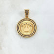 Pendant Crown Medal 6.8gr / 1 1/2 in / 18K Yellow Gold
