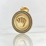 Pendant Crown Medal 6.8gr / 1 1/2 in / 18K Yellow Gold