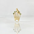 Pendant Crown Silhouette 0.7gr / 0.8in / Green Zircons 18K Gold ©