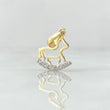 Pendant Dog Silhouette 0.85gr / 2cm / White Zircons 18K Yellow Gold ©