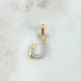 Pendant Hook 1.5gr / 2.8cm / White Zircons 18K Yellow Gold ©
