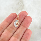 Dije Virgen Maria 1.2gr / 2.2cm / Silueta Ovalo Oro Rosa 18K ©