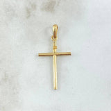 Dije Cruz INRI 1.15gr / 3.5cm / Lisa Oro Amarillo 18K ©