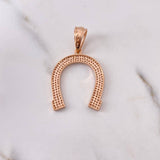 Pendant Horseshoe 5.25gr / 4.2cm / White Zircons 18K Rose Gold $