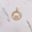 Pendant Mom's Love 2.35gr / 3.2cm / White Zircons 18K Yellow Gold $