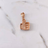 Pendant Like 4.9gr / 3.3cm / Black and White Zircons Two 18K Golds Black Pink $