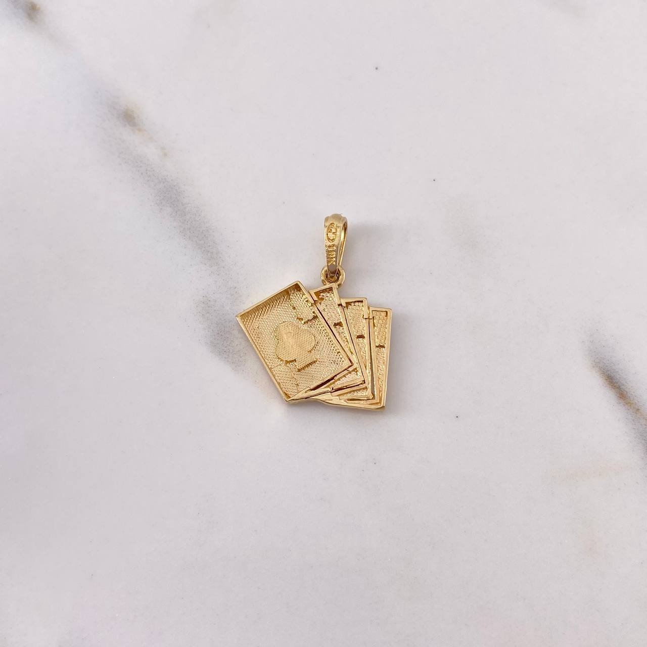 Pendant Poker Cards 2.7gr / 2.4cm / Smooth 18K Yellow Gold $
