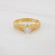 Anillo Solitario Tupido 2.9g / T7 Oro Amarillo 18K