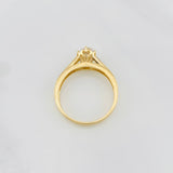 Anillo Solitario Churumbela Corazón 2.55g / T6 Dos Oros Amarillo Blanco 18K